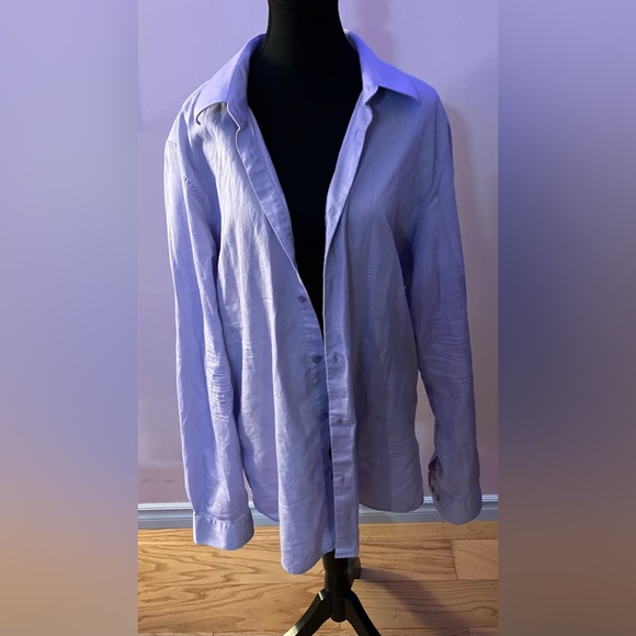 Mens long sleeve lavender button up dress shirt size XXXL - Picture 2 of 6